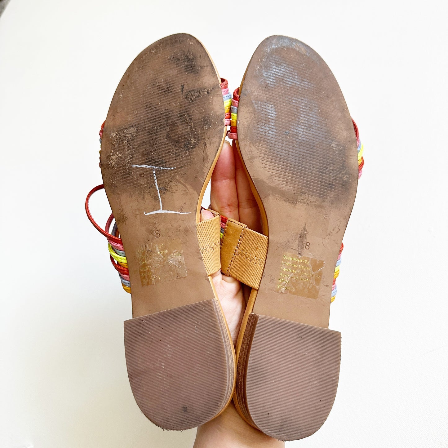 Madewell Rainbow Strappy Slip-on Flat Sandals