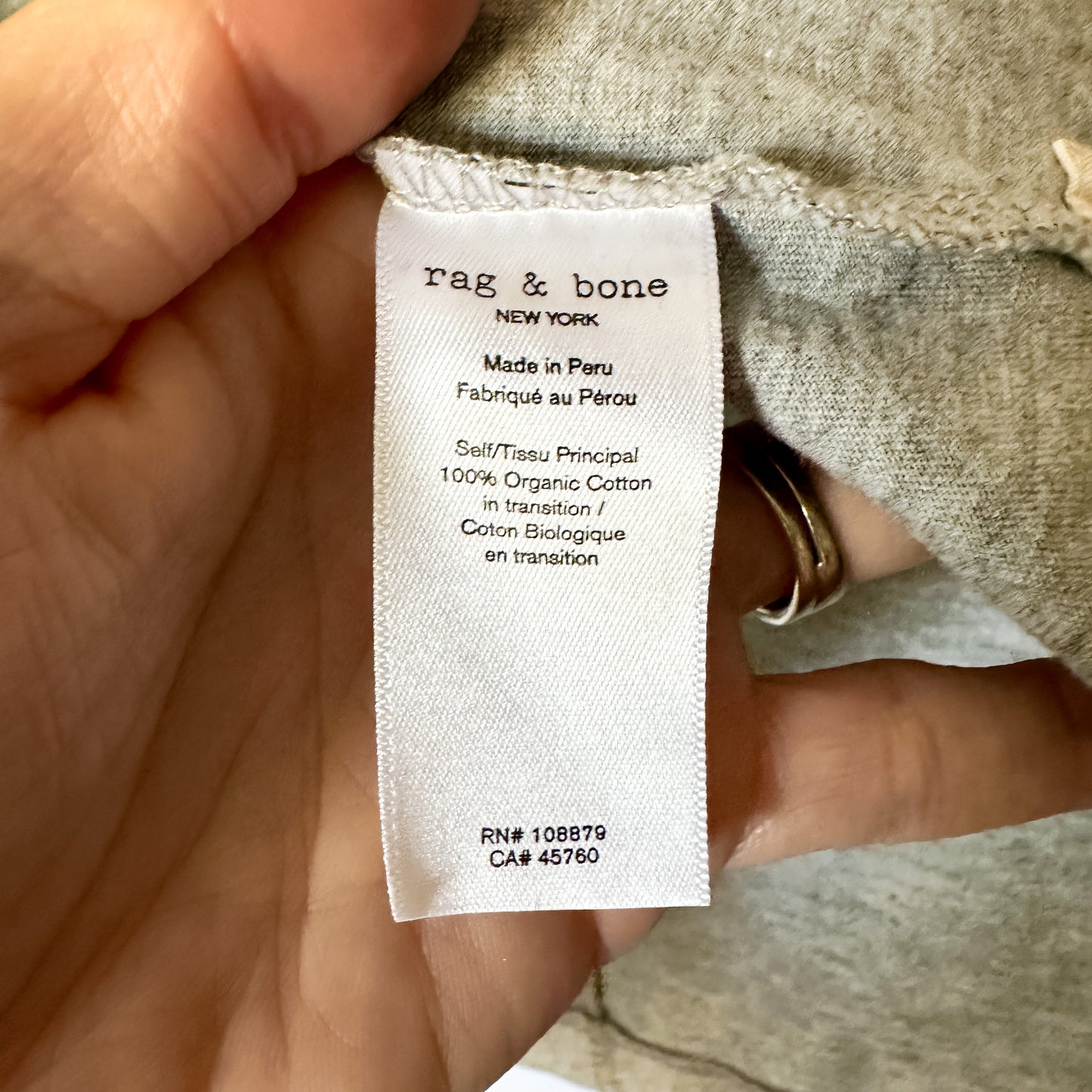 Grey Jersey Knit Crew Neck T-Shirt (fits S-L)