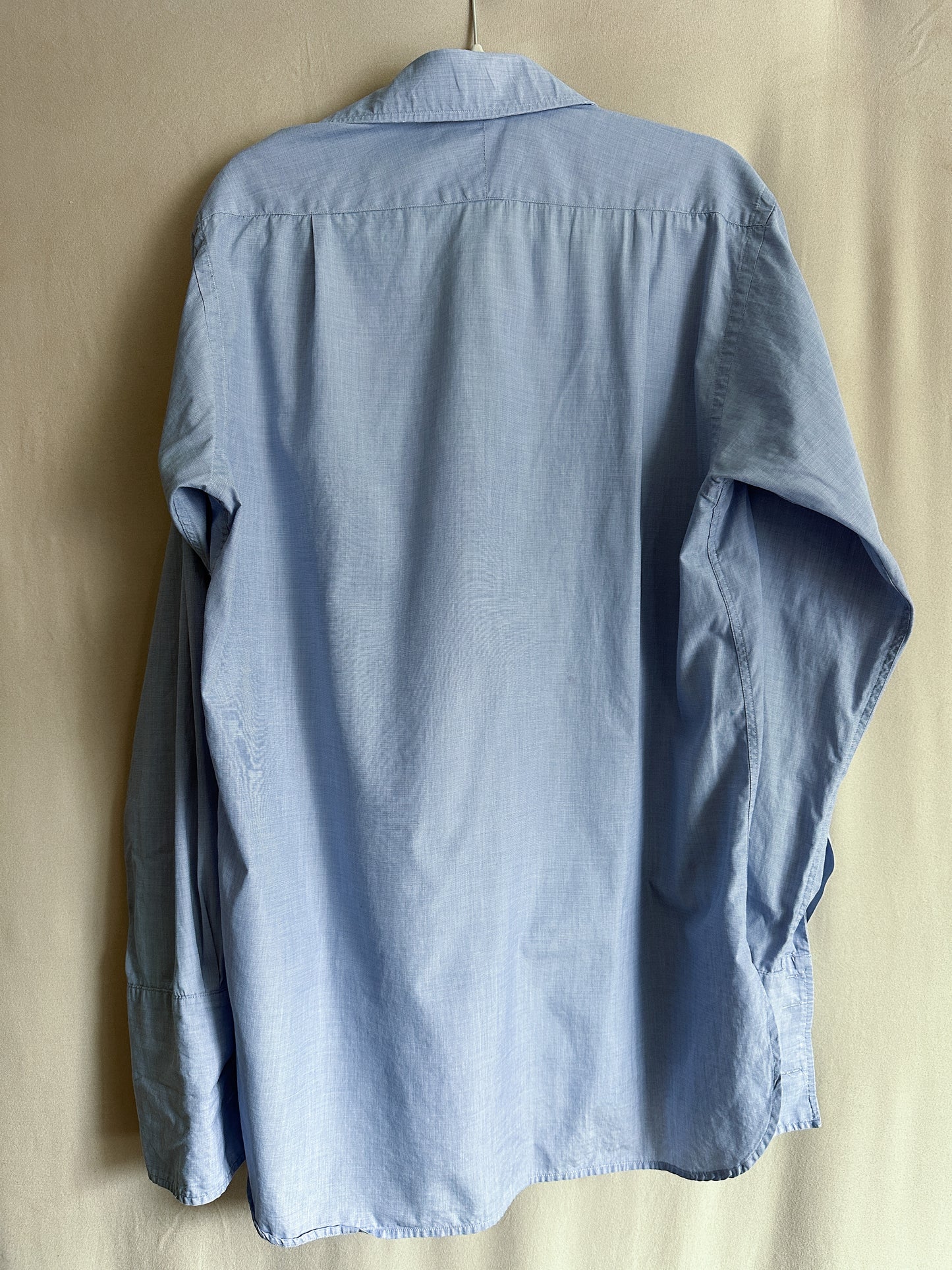 Blue Cotton Long Sleeve Oversized Button Down (fits S-XL)