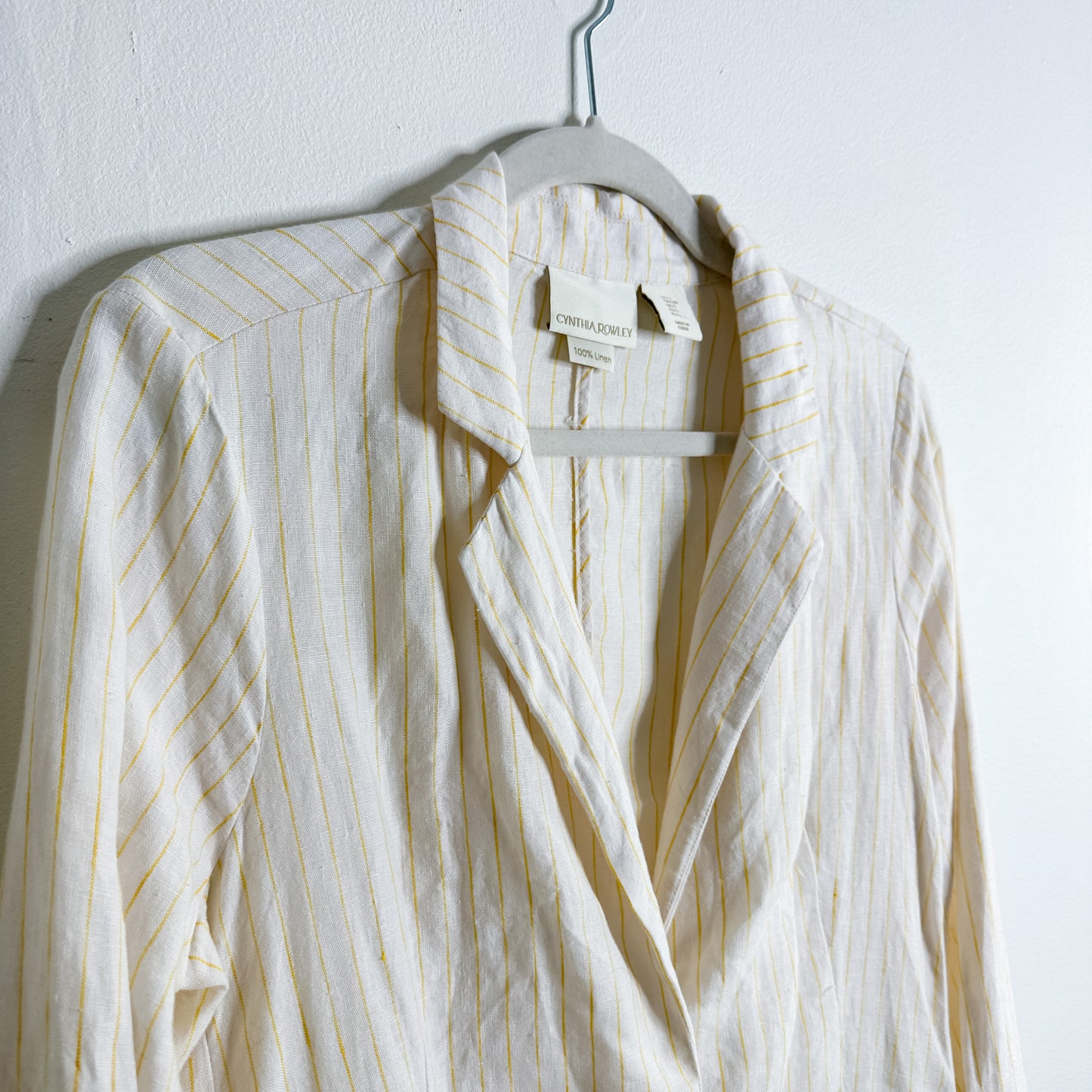 Linen White/Yellow Striped Blazer (fits XS-S)