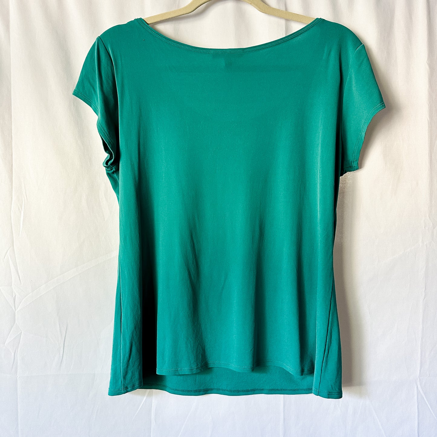 Silk Round Neck Short Sleeve T-Shirt (fits S-M)