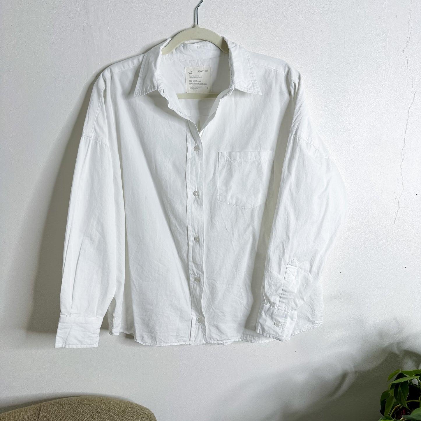 For Days White Cotton Button Down (fits S-L)