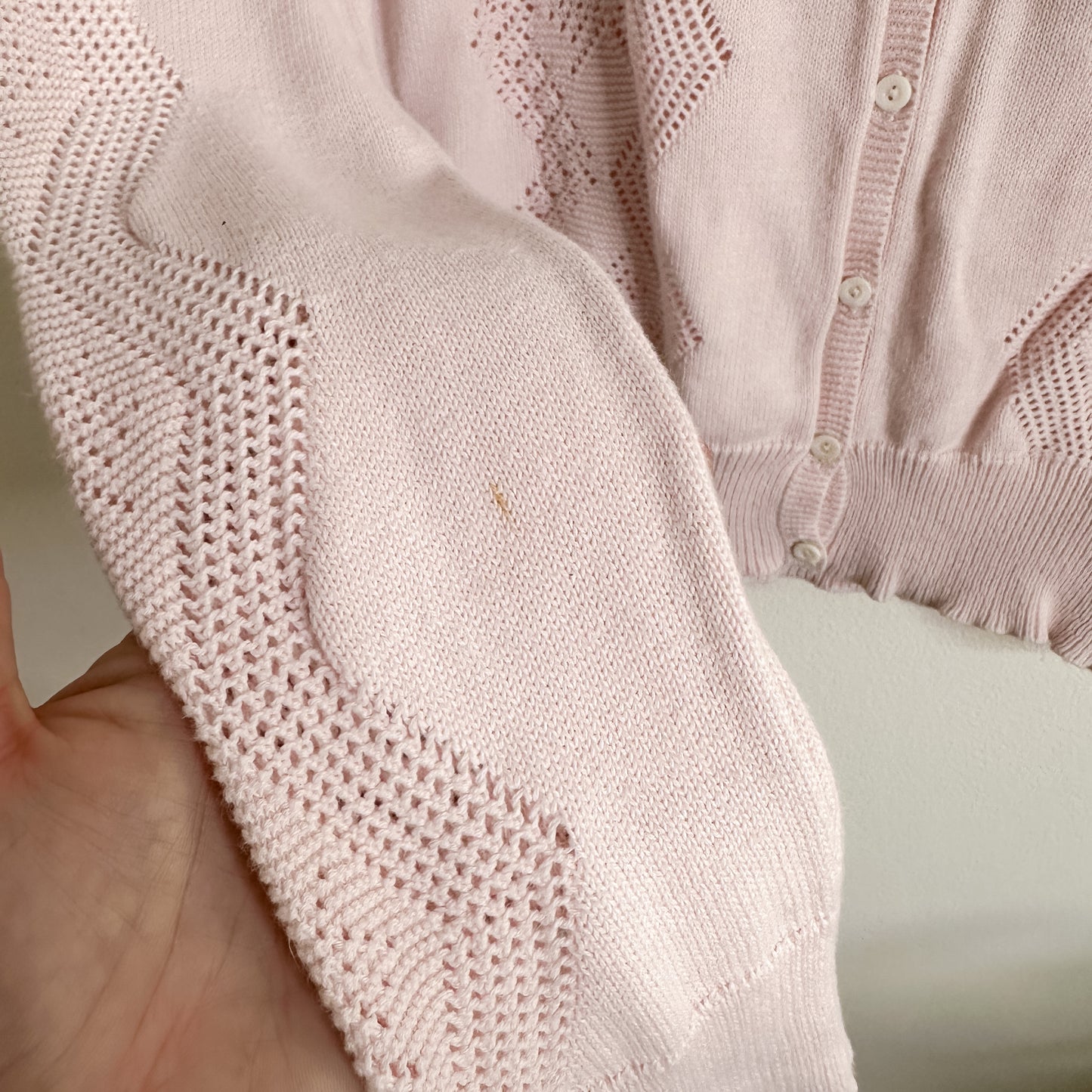 Pink Pastel Knit Cardigan (fits  S-M)