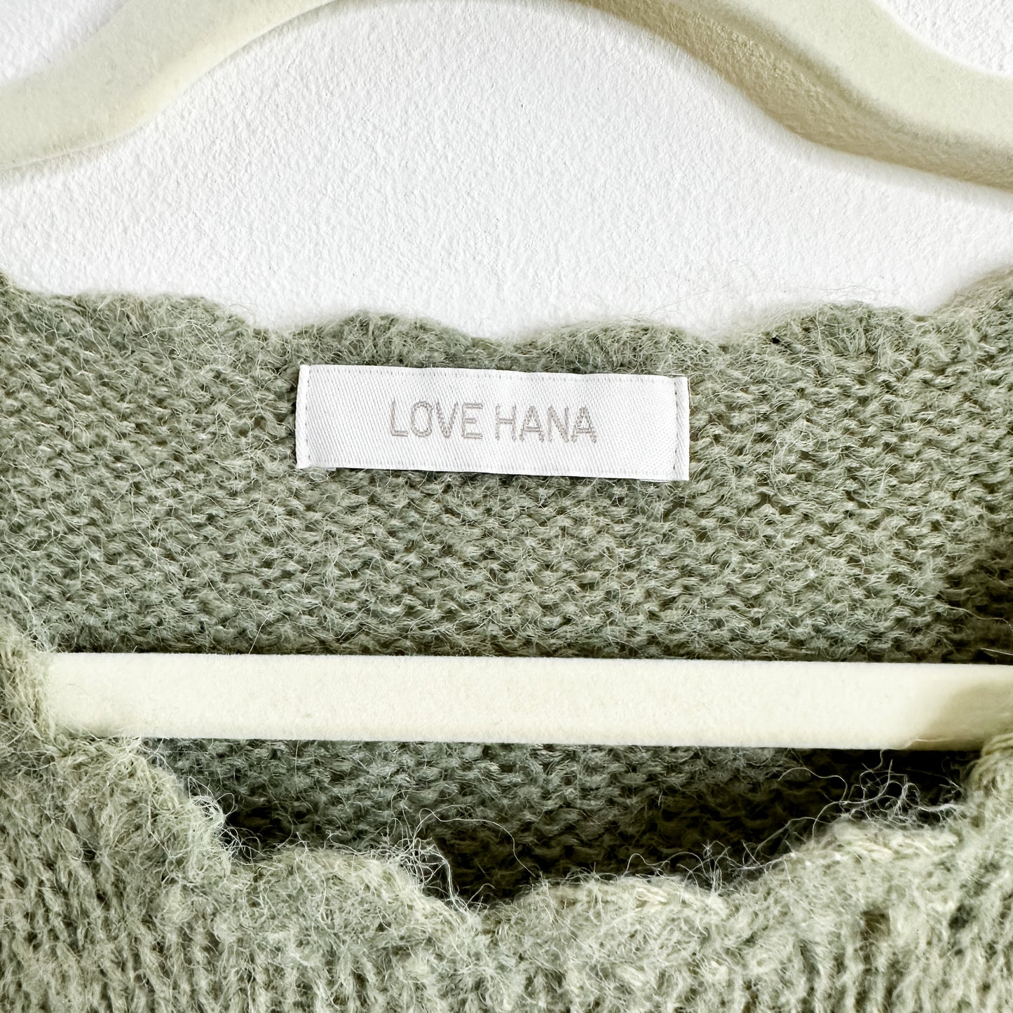 Sage Green Puff Sleeve Sweater (fits S-M)