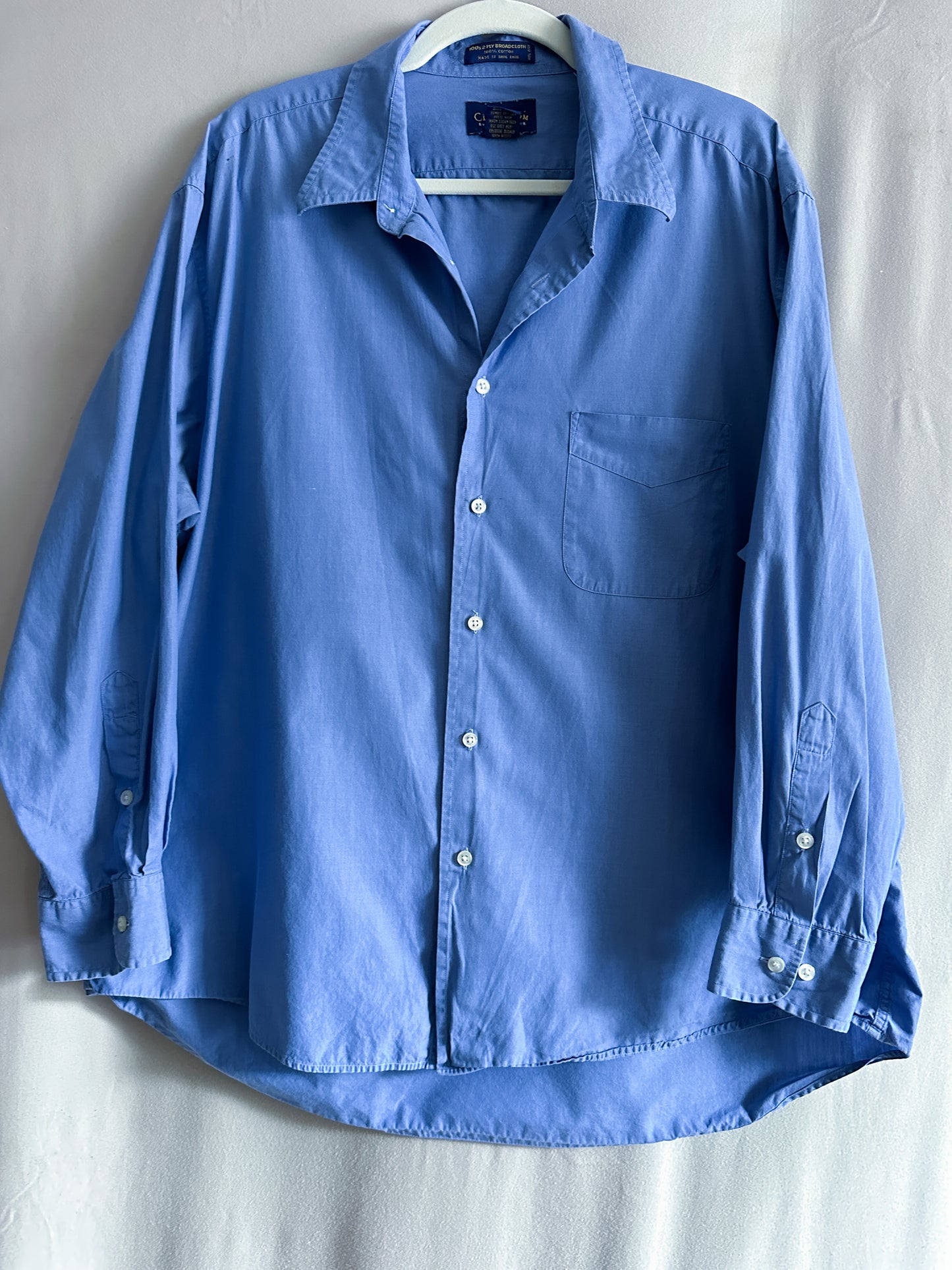Blue Cotton Oversized Button Down (fits M-XXL)