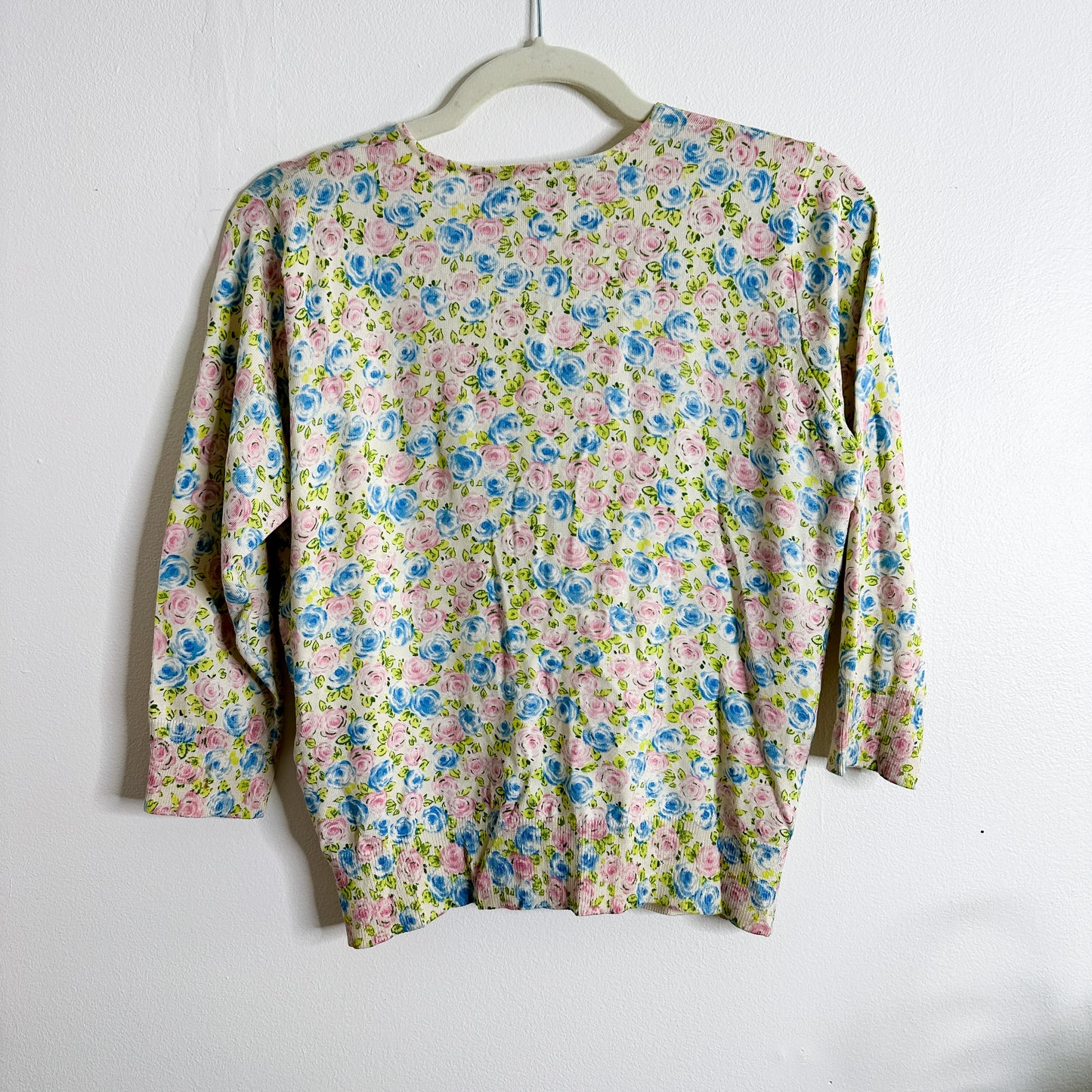 Silk blend floral cardigan (fits S-M)