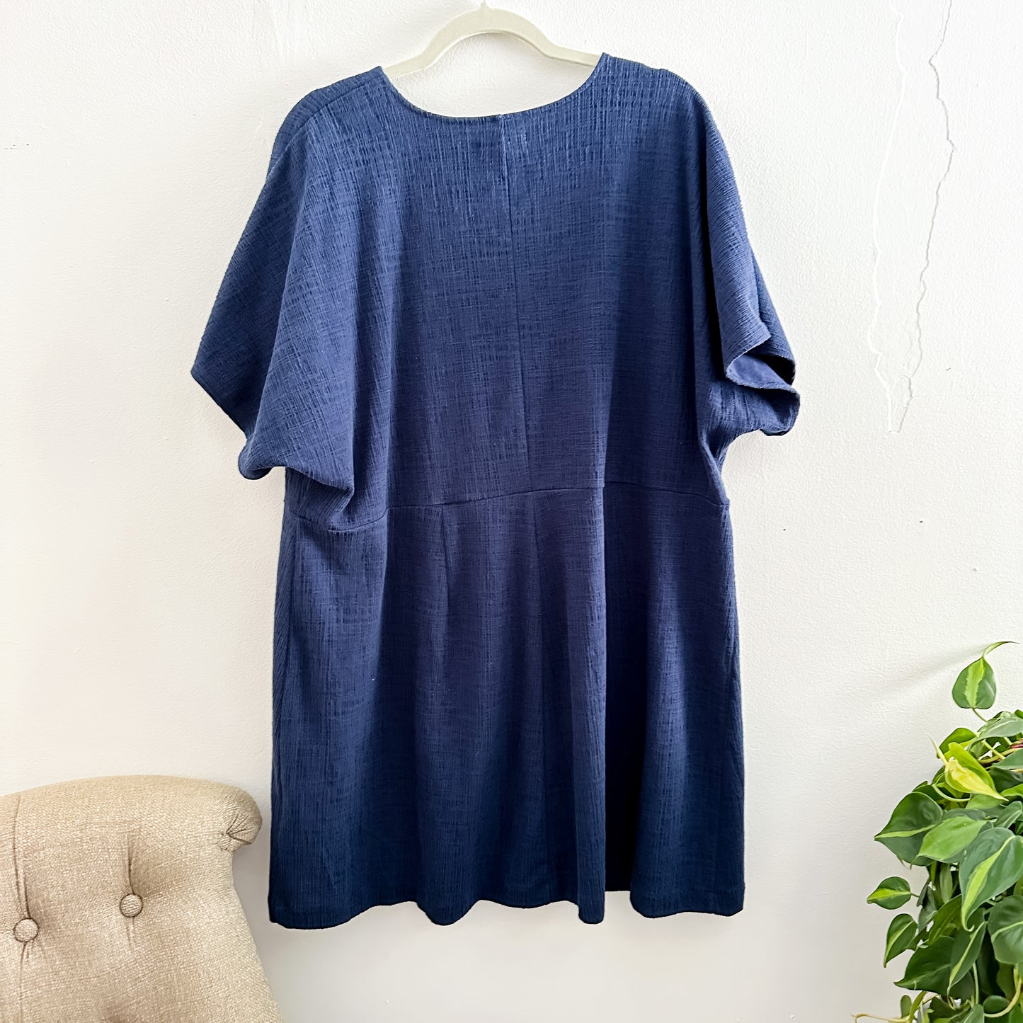 Madewell Navy Faux Wrap Dress (fits 3X)
