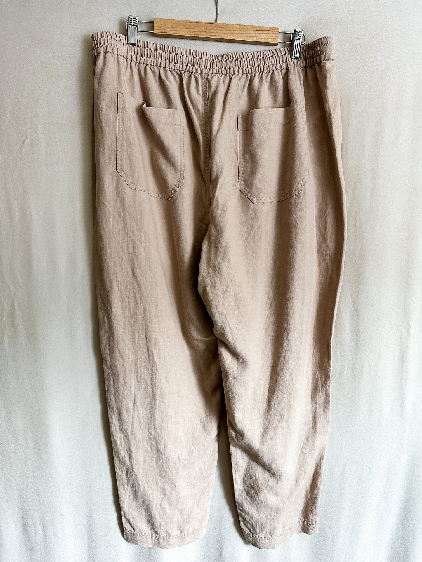 J. Crew Linen Blend Pull-on Pants (size XL)