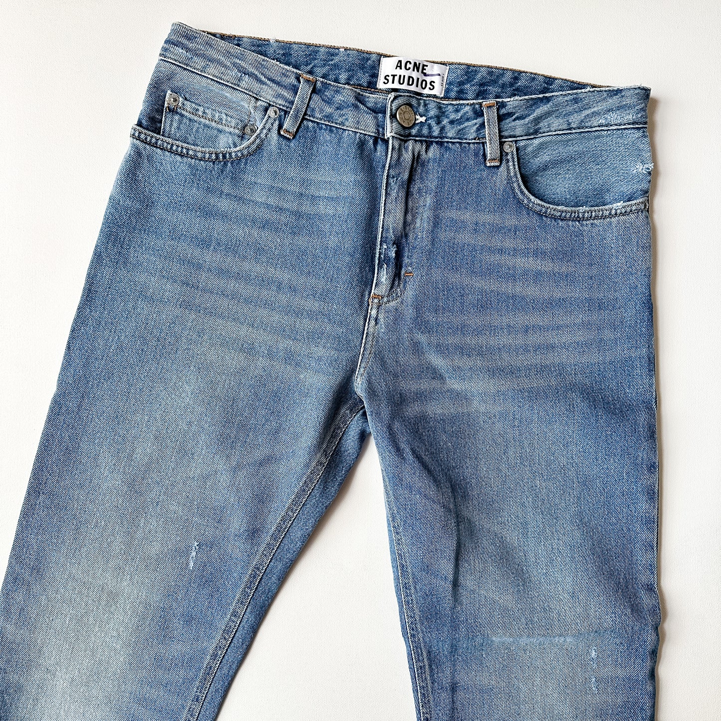 Acne Light Wash Straight Jeans (size 4-6)