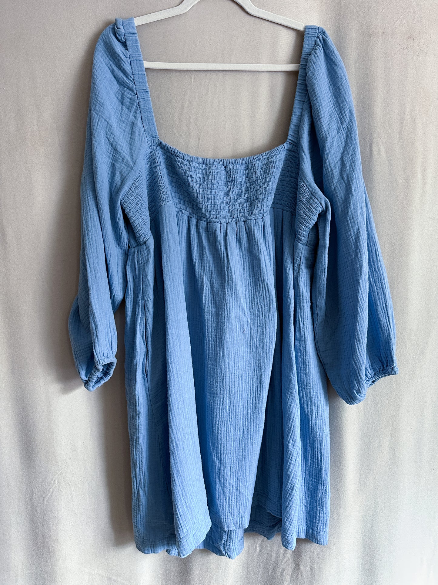 J. Crew Light Blue Gauzy Cotton Dress (size 2X)