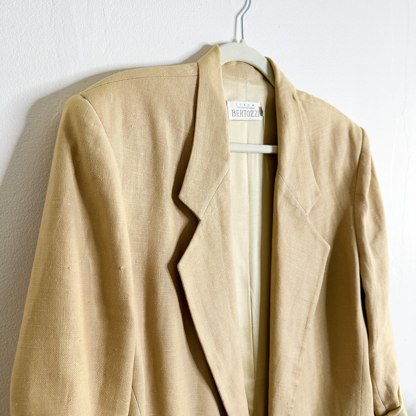 Golden Tan Linen Blazer (fits M-L)